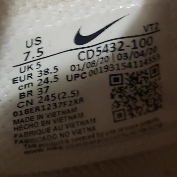 NIKE AIR MAX SNEAKERS WHITE-PINK SIZE:7.5 - Picture 11 of 11